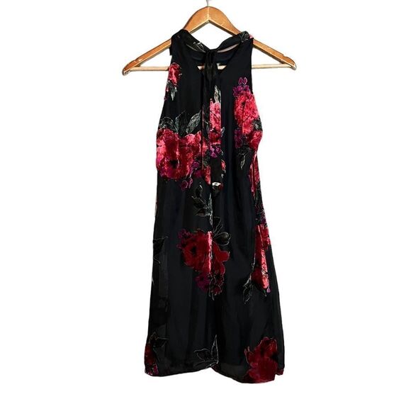 NWT! As U Wish floral velvet sleeveless dress - Picture 5 of 10